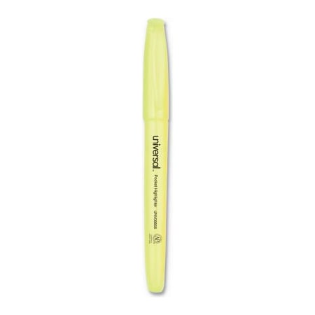 Universal Products Universal Pocket Highlighters, Chisel Tip, Fluorescent Yellow, 36/Pack UNV08856